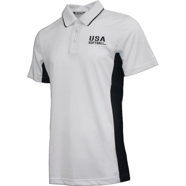 USA Softball Umpire Polo White